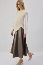 ASİMETRİK KESİM TRİKO SÜVETER