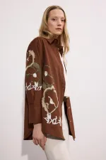 CHEMISE EN GABARDINE BRODÉE