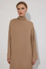 Robe en viscose à col châle