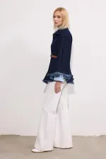 KEMER DETAYLI DENİM PANÇO