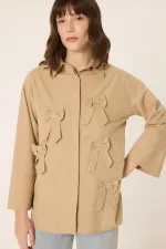 CHEMISE EN POPLINE AVEC NŒUD