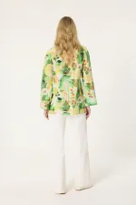 DESENLİ KETEN GÖMLEK