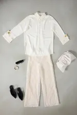 FLORAL LACE VISCOSE SHIRT