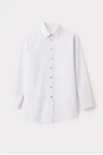 CHEMISE EN POPLINE AVEC DÉTAILS DE PAILLETTES