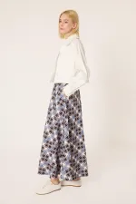 JUPE À MOTIFS AVEC TAILLE ÉLASTIQUE