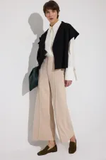 Modal blend flannel ribbed trousers Modal blend flannel ribbed trousers