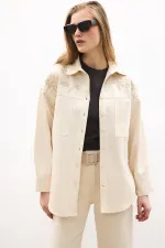 EMBROIDERED GABARDINE SHIRT - JACKET EMBROIDERED GABARDINE SHIRT - JACKET