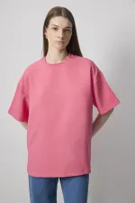 T-SHIRT EN CRÊPE À MANCHES COURTES