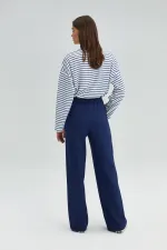 PANTALONS EN CRÊPE CÔTELÉS