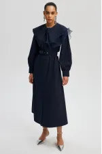 ORGANZA COLLAR POPLIN DRESS ORGANZA COLLAR POPLIN DRESS