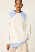 SHIRT COLLAR THIN SWEATSHIRT SHIRT COLLAR THIN SWEATSHIRT