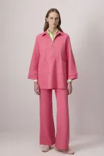 ZIPPED TUNIC AND PANTS CREPE SET ZIPPED TUNIC AND PANTS CREPE SET