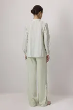 CHEMISE À RAYURES GAUFRÉES