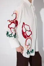 CHEMISE EN VISCOSE BRODÉE