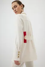 CHEMISE EN CRÊPE À POIGNETS LARGES CHEMISE EN CRÊPE À POIGNETS LARGES