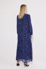 ROBE EN CHIFFON À MOTIFS