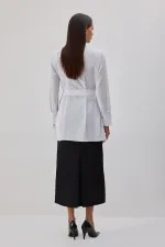 CHEMISE EN POPLIN CEINTURE