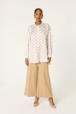 CHEMISE EN SATIN À POIS