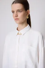 CHEMISE EN SATIN COUPE DÉCONTRACTÉE
