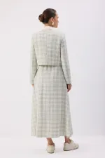 JACKET, SKIRT, TWEED SET