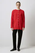 LONG CARDIGAN WITH GOLD BUTTONS