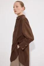 GOLD BUTTONED CUPRA SHIRT GOLD BUTTONED CUPRA SHIRT