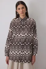 CHEMISE SURDIMENSIONNÉE À MOTIFS 100% COTON