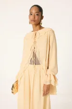 ENSEMBLE 2 PIÈCES EN CHIFFON À NŒUD SUR LE DEVANT