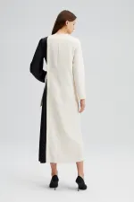 KONTRAST RENKLİ ELBİSE