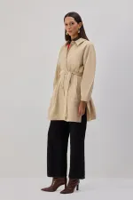 BELTED SHORT TRENCH COAT BELTED SHORT TRENCH COAT