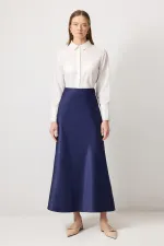 100% Cotton Basic Satin Skirt 100% Cotton Basic Satin Skirt