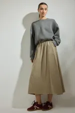 ELASTİK BEL CEPLİ ETEK