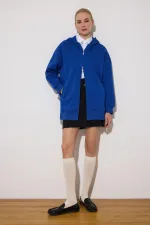 FERMUAR DETAYLI KAPÜŞONLU SWEATSHIRT