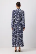 DESENLİ VİSKON GÖMLEK ELBİSE