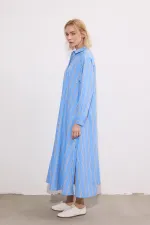 ÇİZGİLİ GÖMLEK ELBİSE