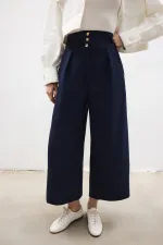 PİLELİ YÜKSEK BEL PANTOLON