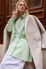 OVERSIZE STRIPED SATIN SHIRT OVERSIZE STRIPED SATIN SHIRT