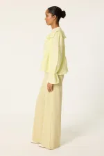 MUSLIN BLOUSE WITH RUFFLED COLLAR MUSLIN BLOUSE WITH RUFFLED COLLAR