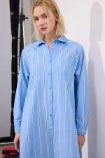 ÇİZGİLİ GÖMLEK ELBİSE