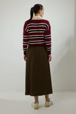 ELASTİK BEL CEPLİ ETEK