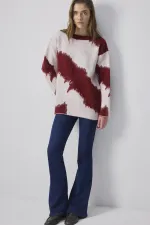 ABSTRACT DESENLİ TRİKO KAZAK