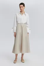 RUFFLED CUPRA SKIRT RUFFLED CUPRA SKIRT