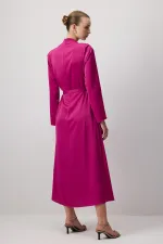 SATIN DRESS WITH PADDED LEGS SATIN DRESS WITH PADDED LEGS