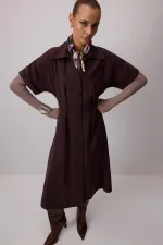 ROBE CHEMISE EN MODAL À MANCHES COURTES