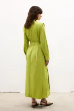 SHIRT COLLAR CREPE DRESS SHIRT COLLAR CREPE DRESS