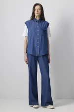 DENİM EFEKTLİ YELEK