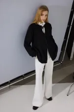 TIE-UP KNITTED CARDIGAN