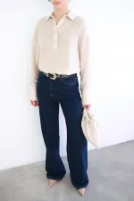 SHIRT COLLAR MELANGE TUNIC