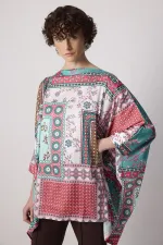 ŞAL DESENLİ YARASA KOL TUNİK