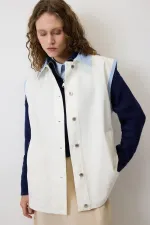 BÜZGÜLÜ GABARDİN YELEK